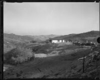 National Forest Inn ruins following fire, California, 1932