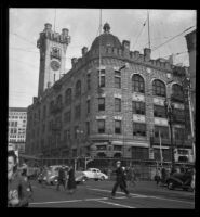 Old Los Angeles Times Building being prepared for demolition, Los Angeles, 1938