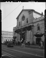 Funeral of Archbishop Cantwell in St. Vibiana's Cathedral, Los Angeles, 1947