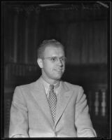 Los Angeles Times correspondent and Pomona college press agent Dick Nimmons, Los Angeles, 1935