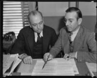 Mexican consuls Joaquin Terrazas and Alejandro V. Martinez, Los Angeles, 1935