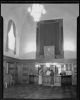 Interior of newly dedicated Chaffey Memorial Library, Ontario, 1935 ...