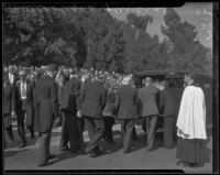 William Mulholland laid to rest at Forest Lawn, Glendale, 1935