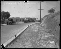 Councilman Edward L. Thrasher's home on Weldon Avenue, viewed at a distance, Los Angeles, [1932]