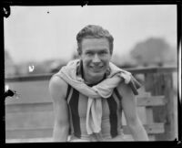 Charley Paddock posing for photograph, Los Angeles, 1920s