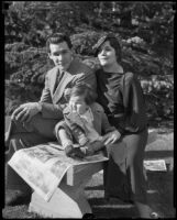 Tito Guizar and his family pose for a portrait, Los Angeles, 1935