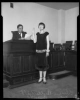 Lillian Butterfield with Judge Russill, Los Angeles, 1931