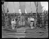 May Day Queen Allison Saunders celebrates with other children, Los Angeles, 1926