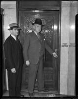 Gene B. Woods and Joe Taylor at the Grand Jury room, Los Angeles, 1935