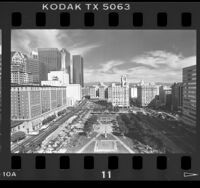 Pershing Square and surrounding buildings, Los Angeles, Calif., 1986