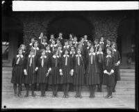 Oratorical contest participants at St. Mary's Academy, Los Angeles, 1920s