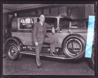 Walter P. Chrysler posing next to a Chrysler Six, Los Angeles, circa 1924