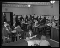 Newspaper Reading Room at the Public Library, Los Angeles, 1937