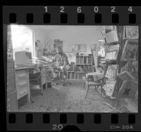 Cartoonist Matt Groening in his "Bat Cave" Venice Studio, Calif., 1987