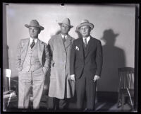 Sheriff James McFadden during the Winnie Ruth Judd murder investigation, Los Angeles, 1931