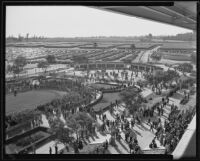 Spectators arriving at the Santa Anita Race Track, Arcadia, 1934-1939