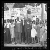 United Civil Rights Committee in march charging de facto school segregation in Los Angeles, Calif., 1963