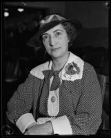 Lois Pantages sitting in courtroom during trial of Alexander Pantages (husband), Los Angeles, 1929