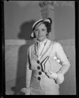 Actress Betty Boyd at the time she dropped her suit over a divorce decree, Los Angeles, 1934