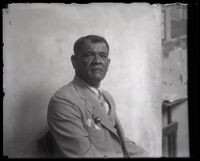 Portrait of David K. Richards, head of Hilo airport, during a tour of America, Los Angeles, 1929