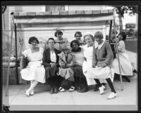 Survivors of the fire that destroyed the Hope Development School for mentally disabled girls in Playa del Rey, Los Angeles, 1924