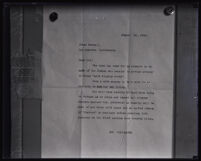 Threatening letter to Judge Charles S. Burnell, 1929