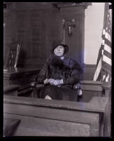 Wife of Asa Keyes testifies at his trial, Los Angeles, 1929