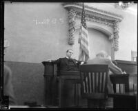 Hotel owner E. D. Sloat in the witness stand, 1934