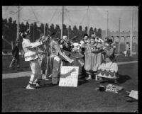 Clowns performing in Shrine Circus, Los Angeles Memorial Coliseum, Los Angeles, 1929