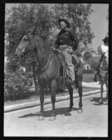 Mark Hanna at the San Gabriel Fiesta rodeo, San Gabriel, 1935