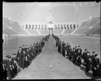 University of Southern California graduation, Los Angeles Memorial Coliseum, Los Angeles, 1935