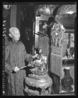 F. See On, in his importing store in "Old Chinatown" in Los Angeles, Calif., 1946