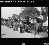 Blessing of the animals on Olvera Street, Los Angeles, 1977