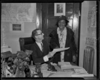 Archbishop Charles Kelso with Reverend Ellie B. Deans, Los Angeles, 1936