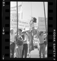 Young Americans for Freedom members hanging effigy of Jane Fonda in Santa Monica, Calif., 1979