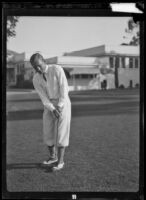 George Von Elm on a golf course, circa 1924-1938