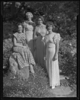 Members of the Assistance Guild pose at a party hosted by the organization, Los Angeles, 1935