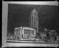 Sketch of a proposed County Law Library for Los Angeles, 1936