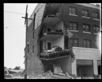 Earthquake-damaged Hotel Californian, Santa Barbara, 1926