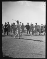 Unidentified golfer at the Los Angeles Open, 1933