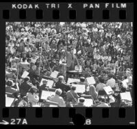 Zubin Mehta conducting Los Angeles Philharmonic at Peninsula Music Fair in Palos Verdes, Calif., 1975