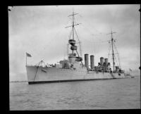 Navy's USS Richmond light cruiser, San Pedro, 1923-1939