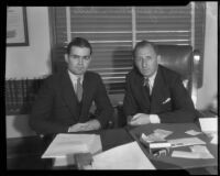 Thornwell Rogers and Dist. Atty. Buron Fitts, Los Angeles, ca. 1930s