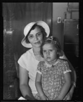 Lucy Barnes holds her daughter Barbara, Los Angeles, 1935