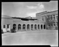 School (?) building damaged by the Long Beach earthquake, Southern California, 1933