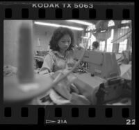 Garment worker in Los Angeles, Calif., 1987