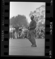 Golfer Charlie Sifford smiling as he wins the 1969 Los Angeles Open