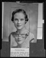 Pomona College choir singer Charlotte Hanson, Claremont, 1935