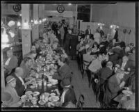 Salvation Army serves Christmas dinner for the needy and homeless, Los Angeles, 1935