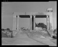 Entrance to school on 61st and Figueroa Street before being demolished, Los Angeles, 1936